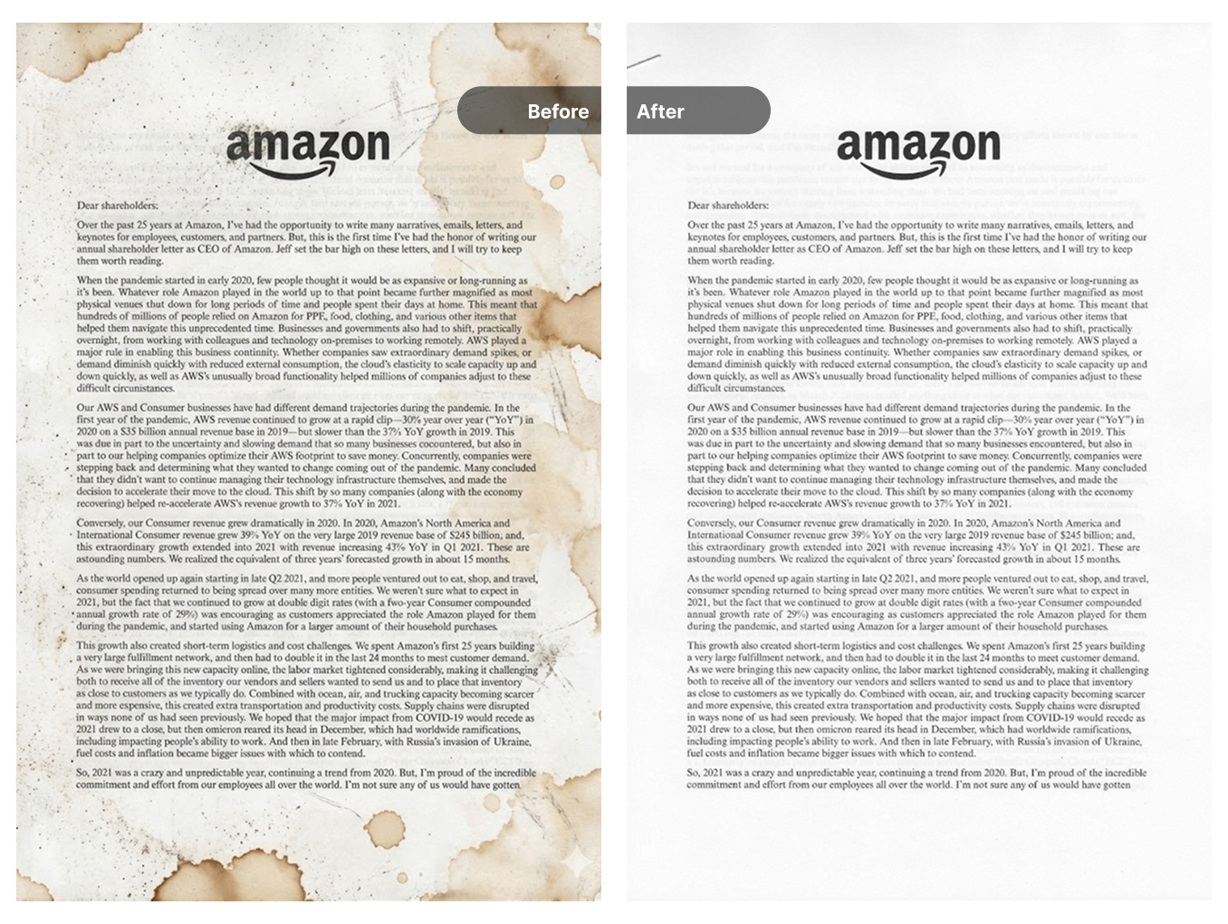 Before and after comparison of archive photo upscaling
